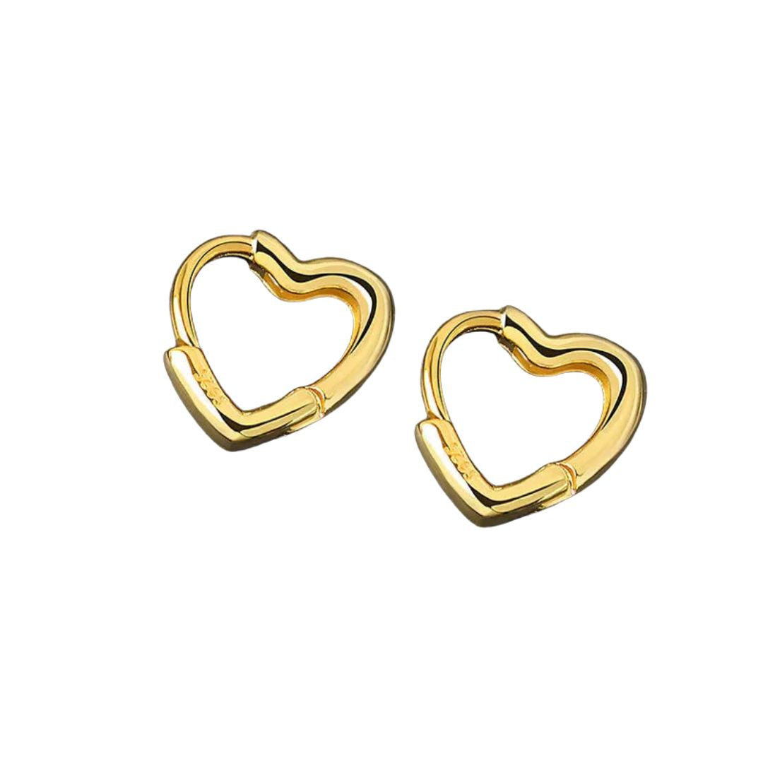 MINI HEART HOOP EARRINGS