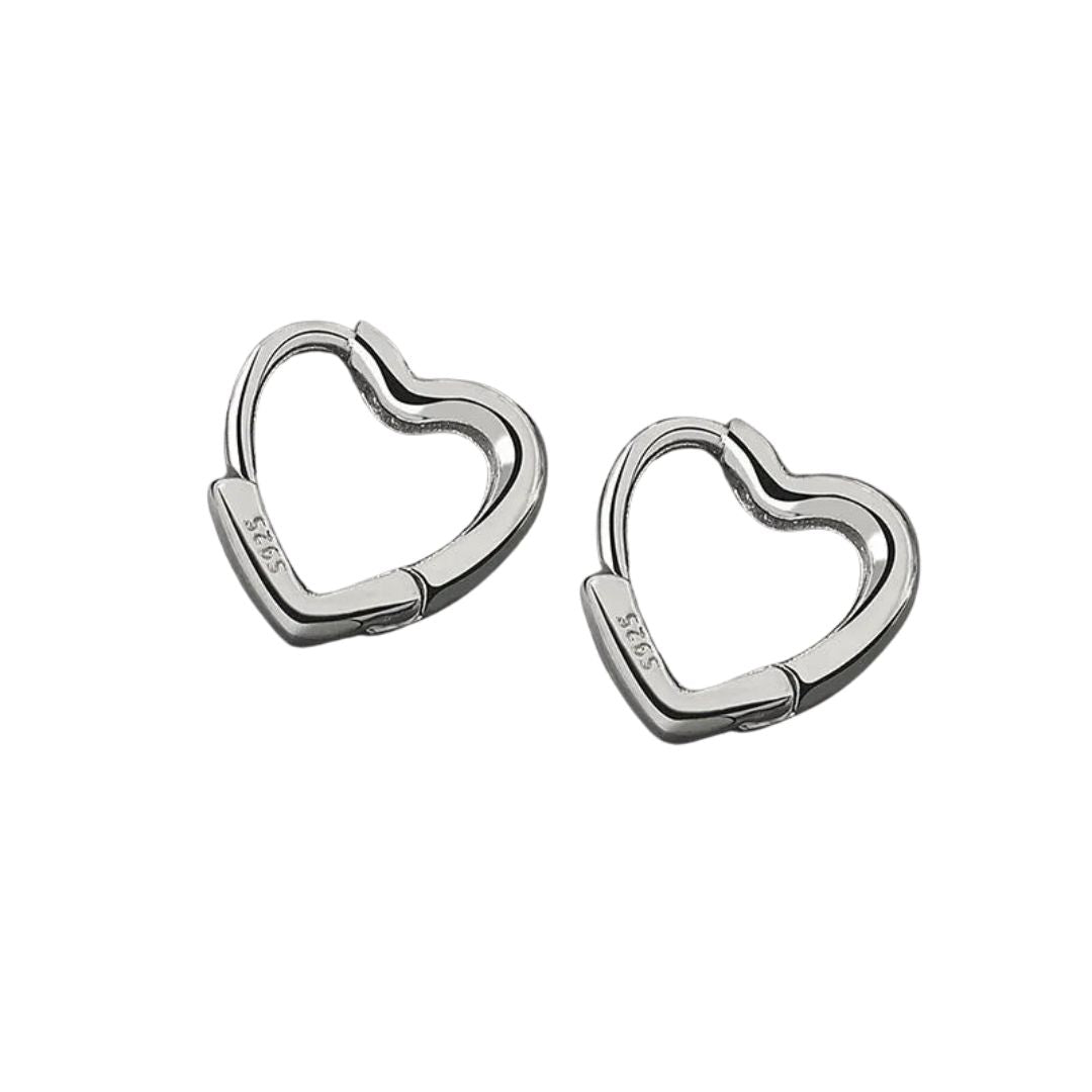 MINI HEART HOOP EARRINGS