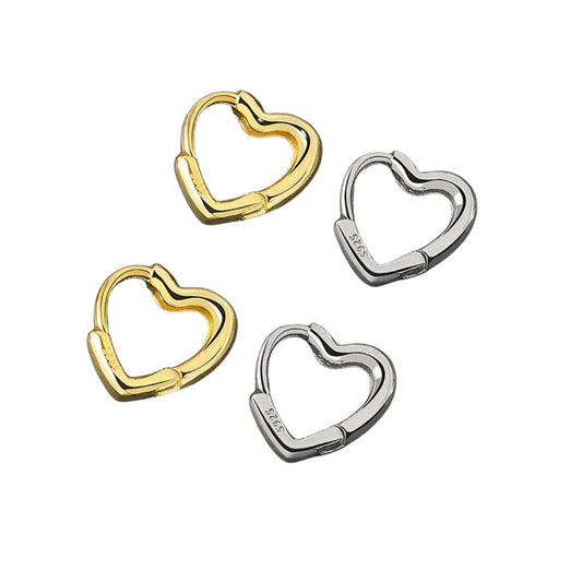 MINI HEART HOOP EARRINGS