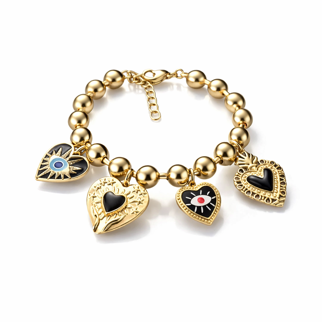 MYSTIQUE HEART CHARM BRACELET