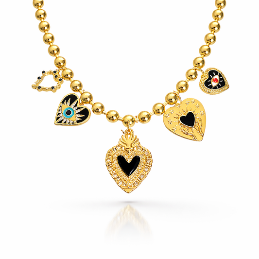 MYSTIQUE HEART CHARM NECKLACE