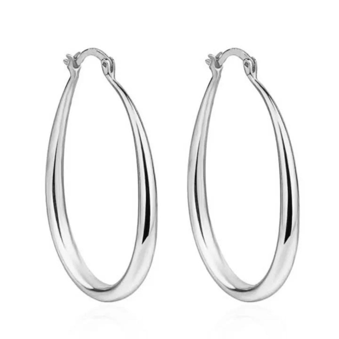 KAMI SILVER HOOP EARRINGS