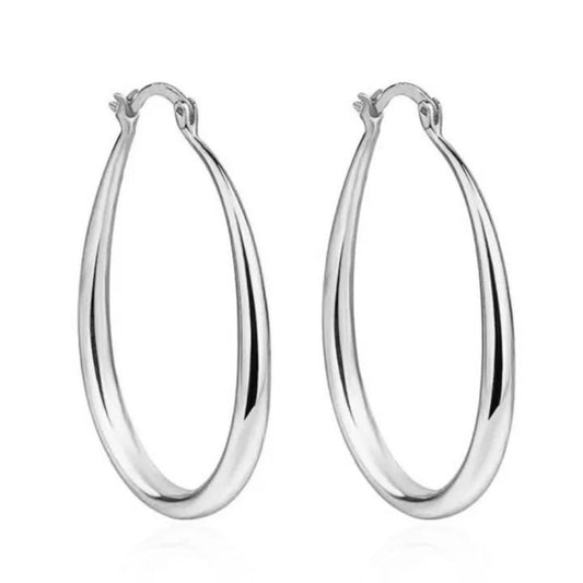 KAMI SILVER HOOP EARRINGS