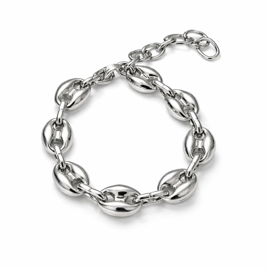 SILVER COFFEE BEAN BRACELET