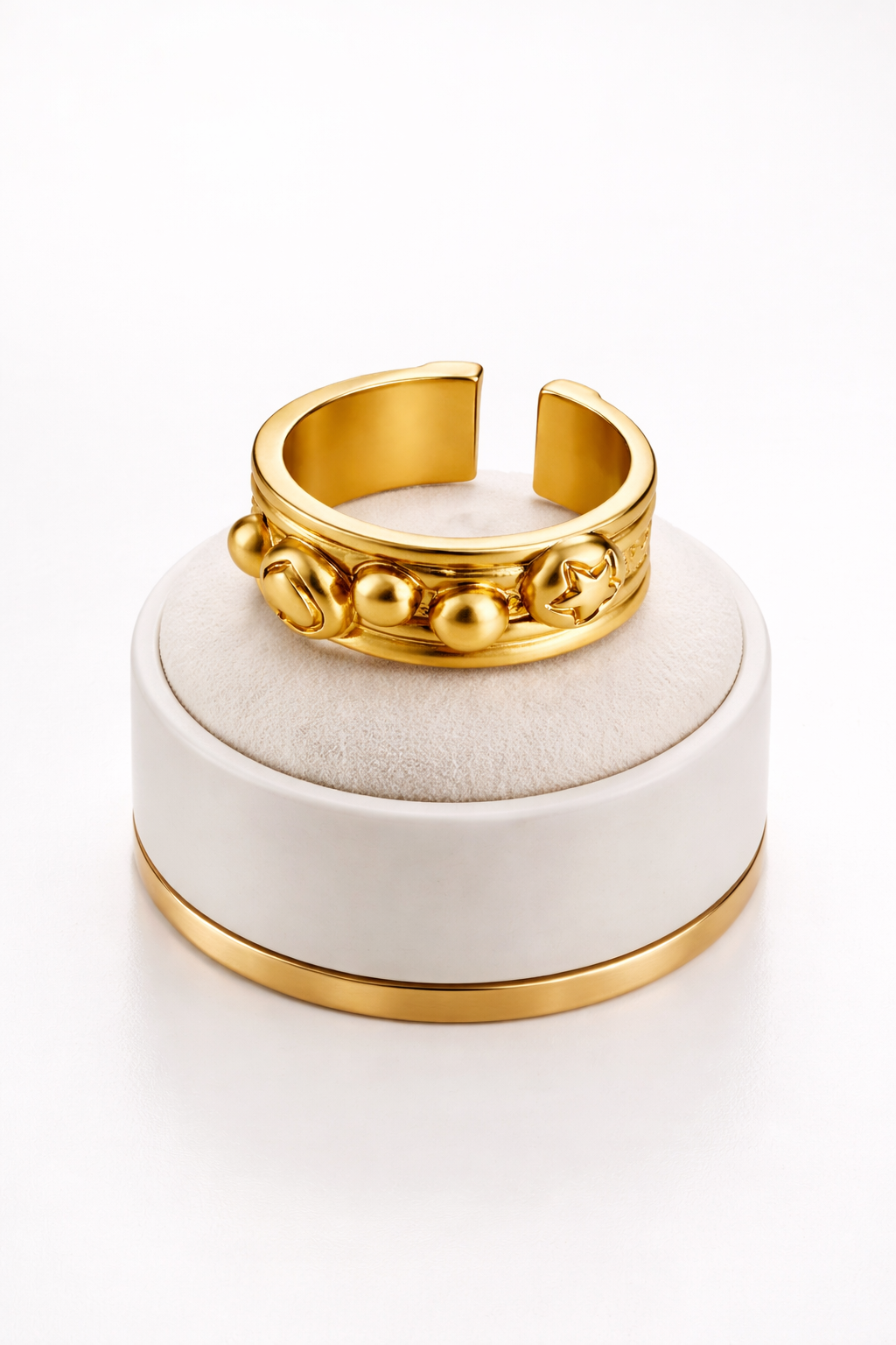 BUBBLE CUFF GOLD RING