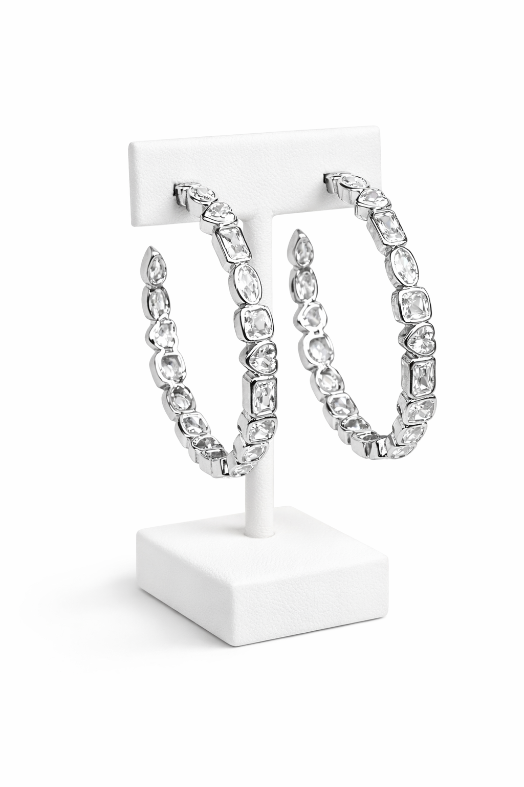 CRYSTAL HOOP EARRINGS