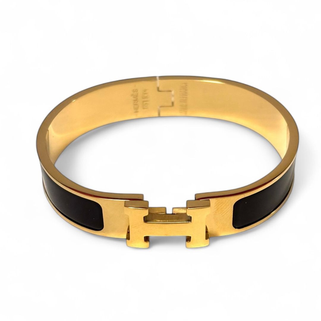 BLACK CLIC “H” BRACELET
