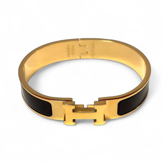 BLACK CLIC “H” BRACELET