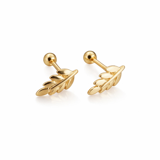 AUTUMN LEAF STUD EARRINGS