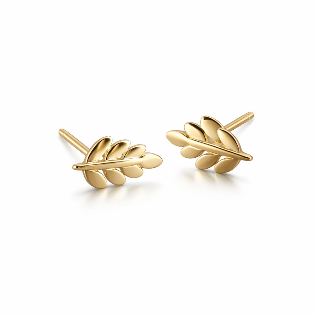 AUTUMN LEAF STUD EARRINGS