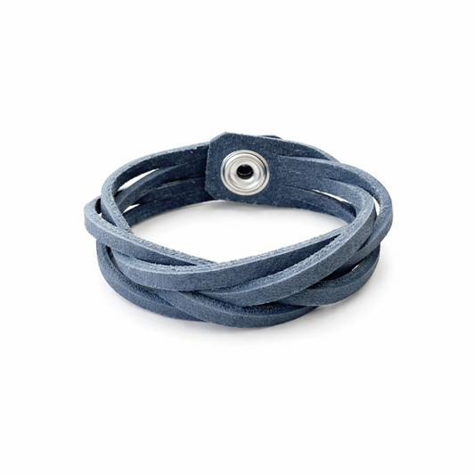 DEEP BLUE LEATHER BRACELET