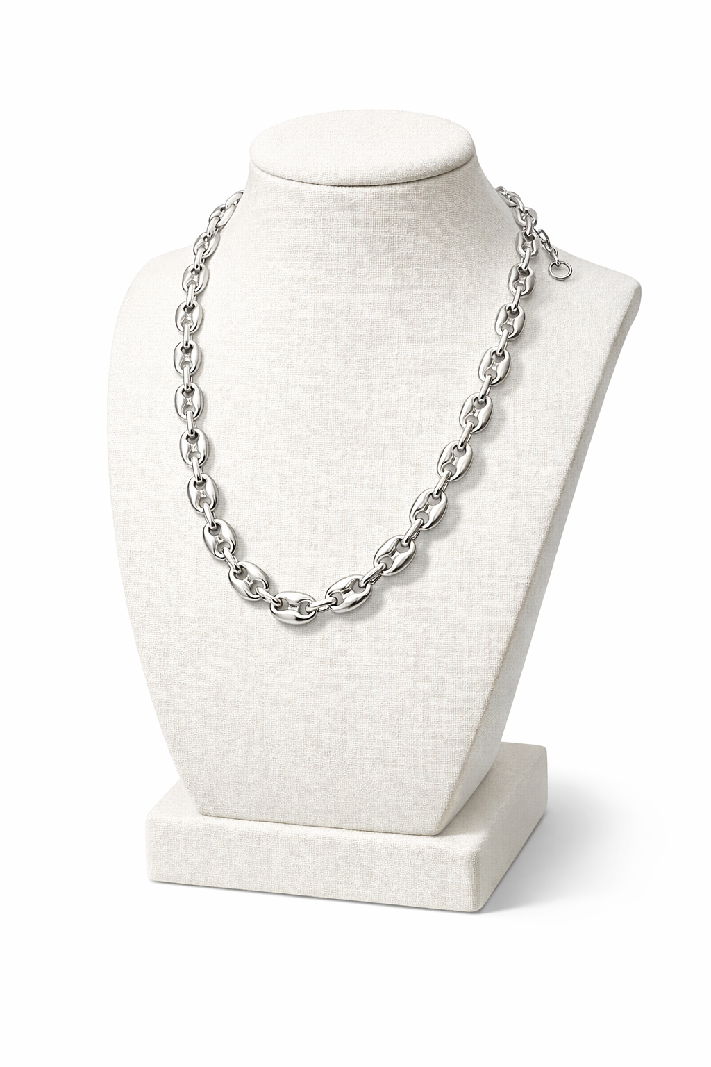SILVER COFFEE BEAN NECKLACE