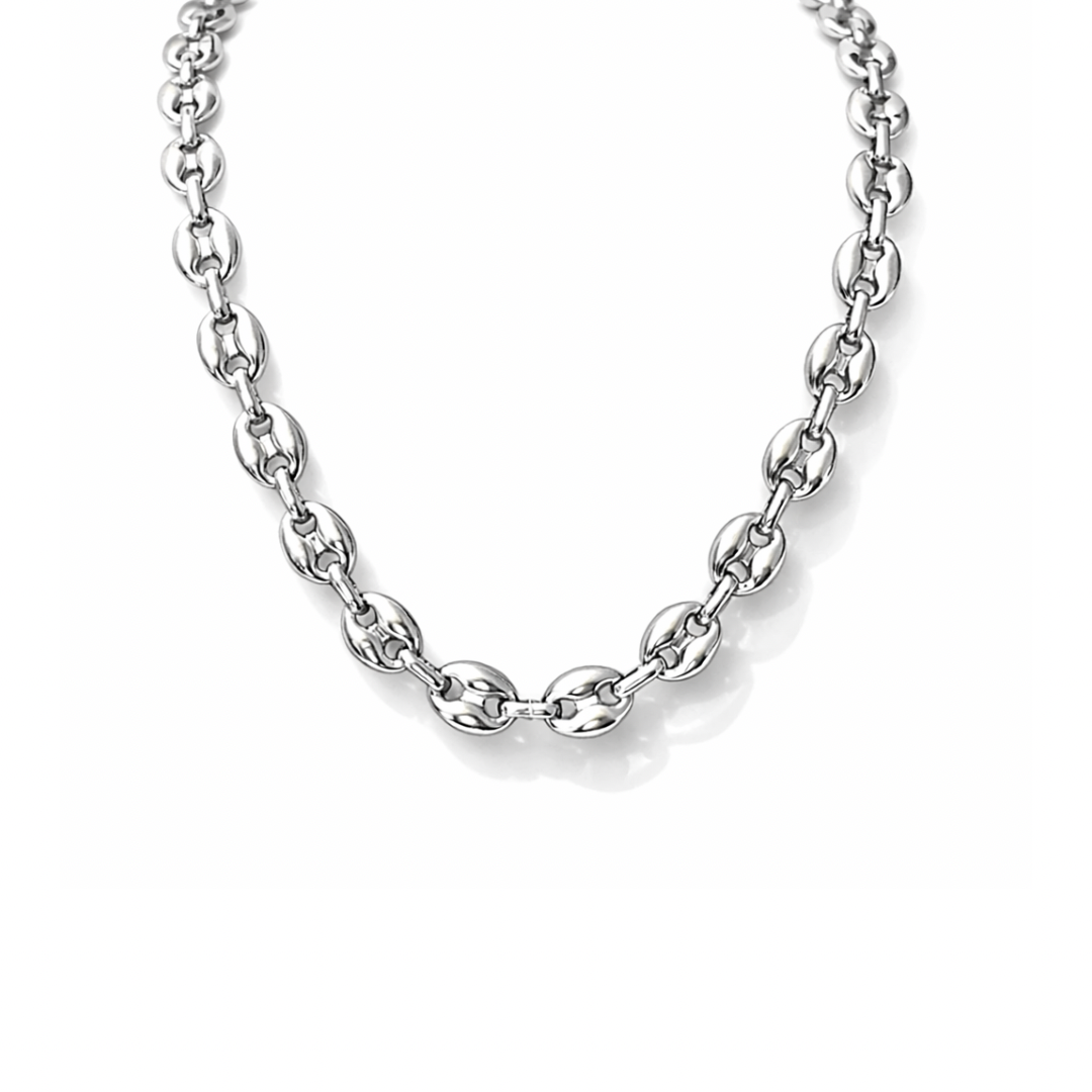 SILVER COFFEE BEAN NECKLACE