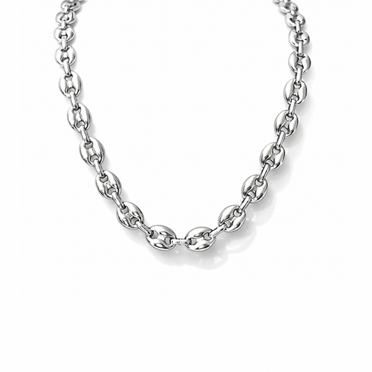 SILVER COFFEE BEAN NECKLACE