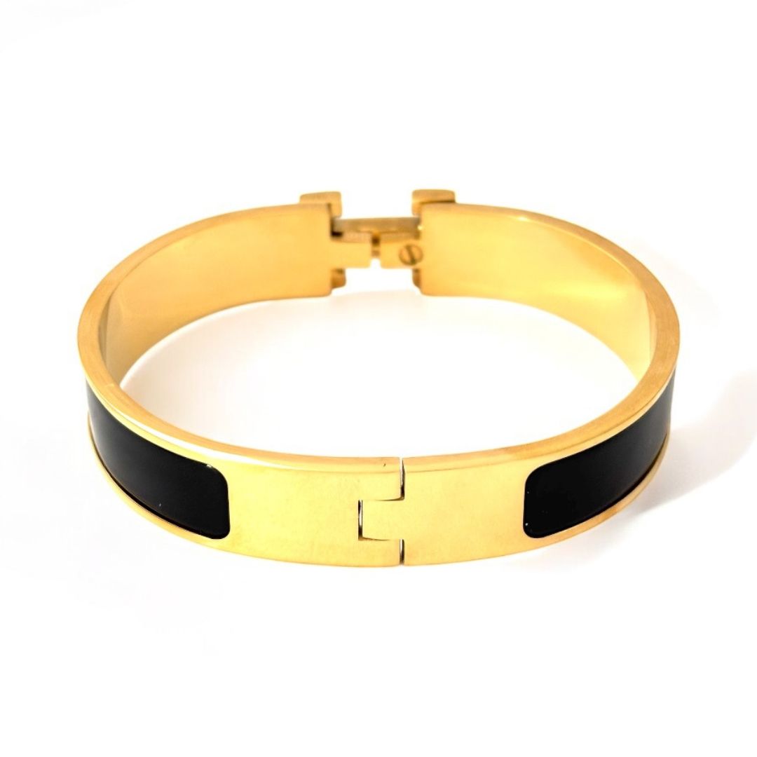 BLACK CLIC “H” BRACELET