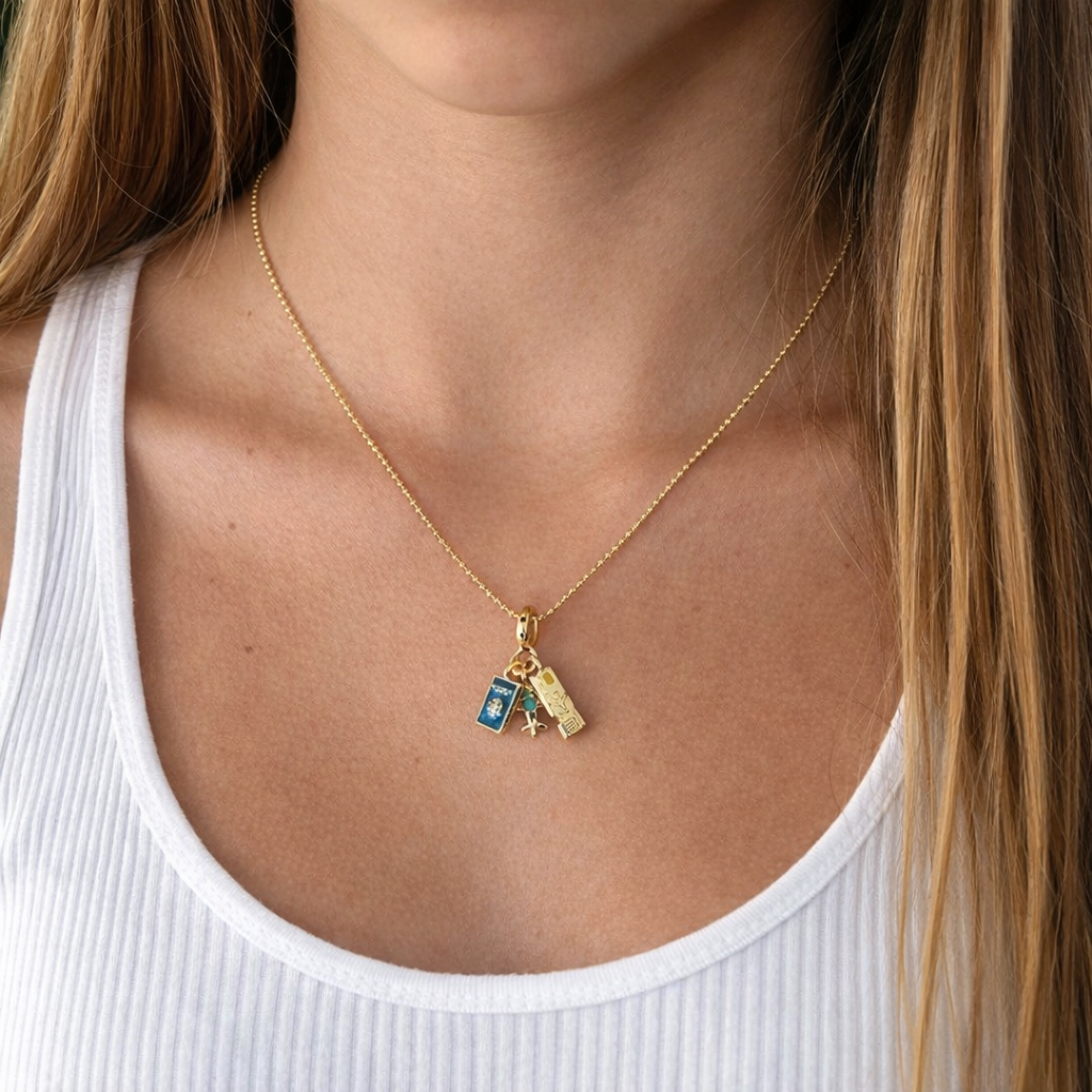 AIRPLANE PASSPORT NECKLACE