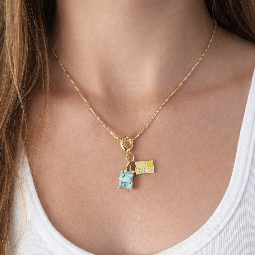 BLUE TRAVEL NECKLACE