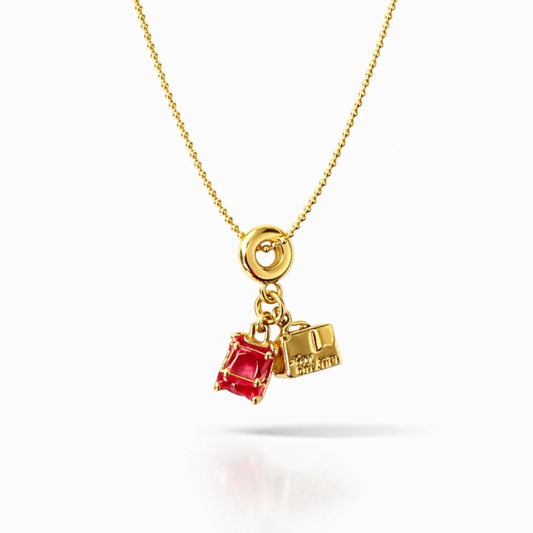 PINK TRAVEL NECKLACE