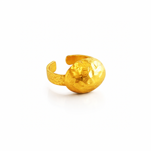 HAMMERED GOLD RING