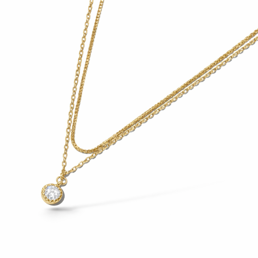 ANNABELLA SINGLE STONE PENDANT NECKLACE