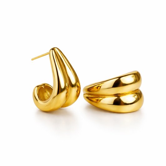 GOLDEN PETAL DROPS EARRINGS