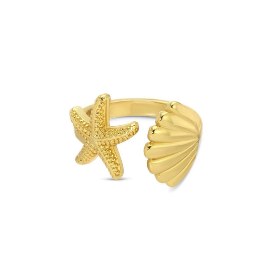 SHELL STARFISH RING