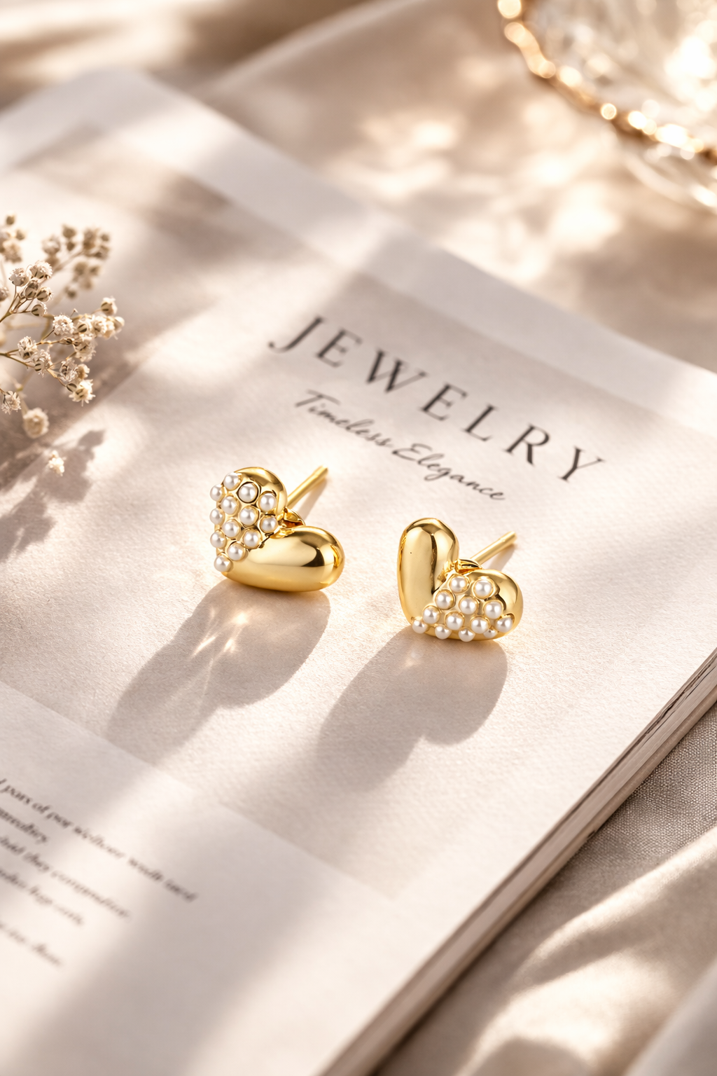 GOLDEN LOVE PEARL STUD