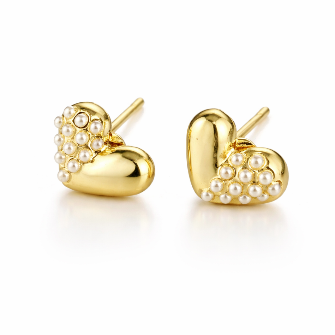 GOLDEN LOVE PEARL STUD