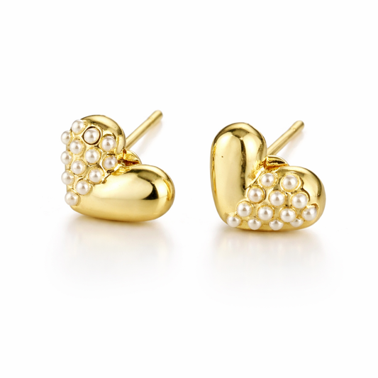 GOLDEN LOVE PEARL STUD