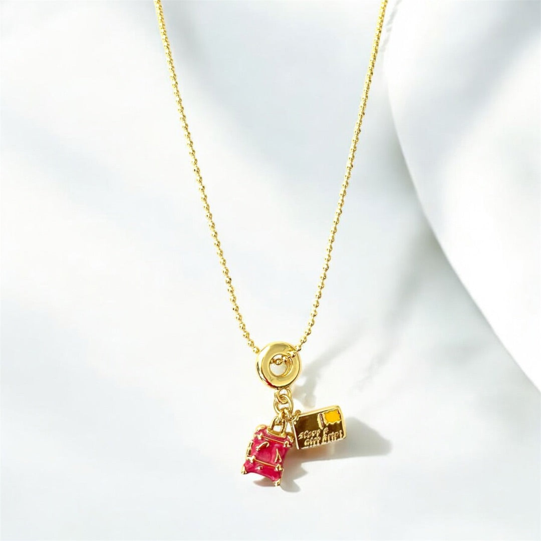 PINK TRAVEL NECKLACE