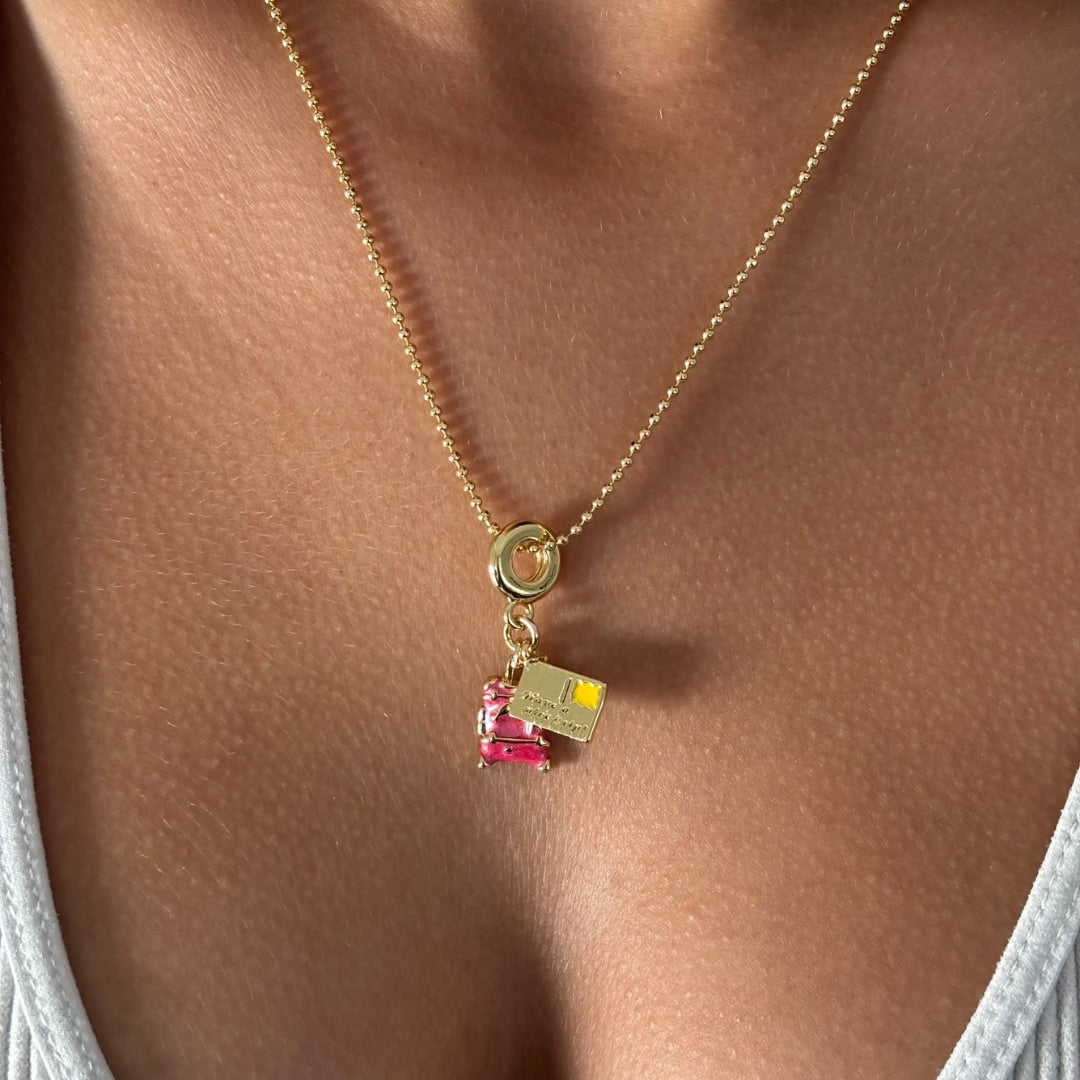 PINK TRAVEL NECKLACE