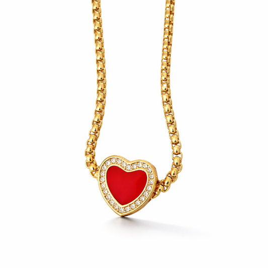 GOLDEN HEART CHARM NECKLACE