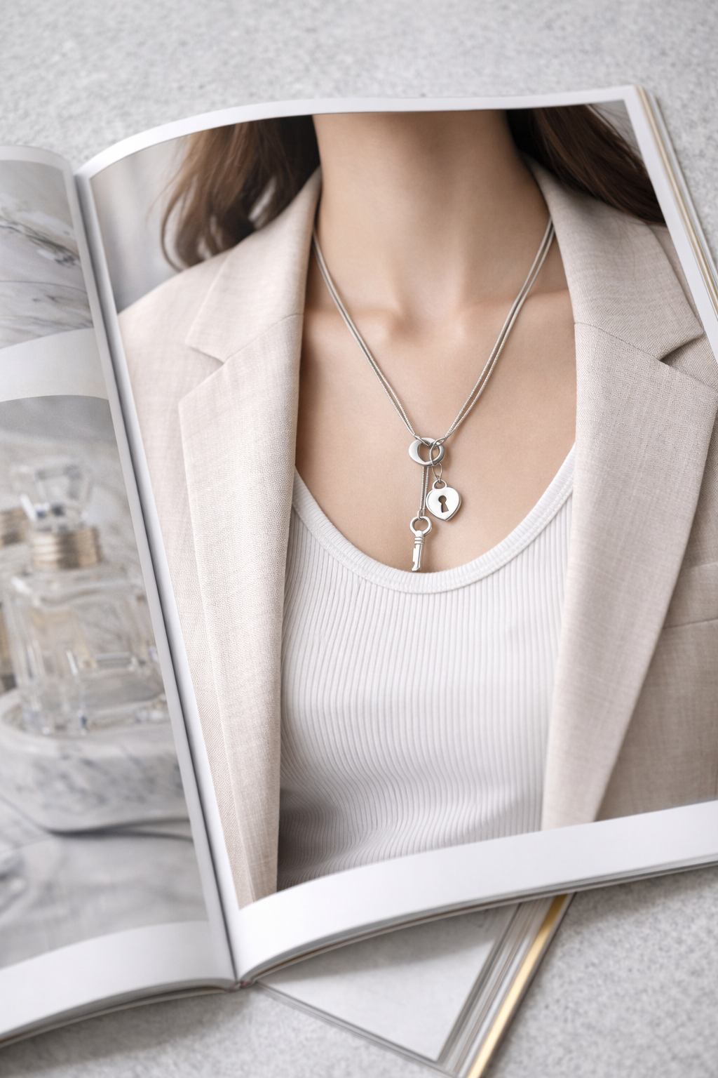 KEY HEART NECKLACE