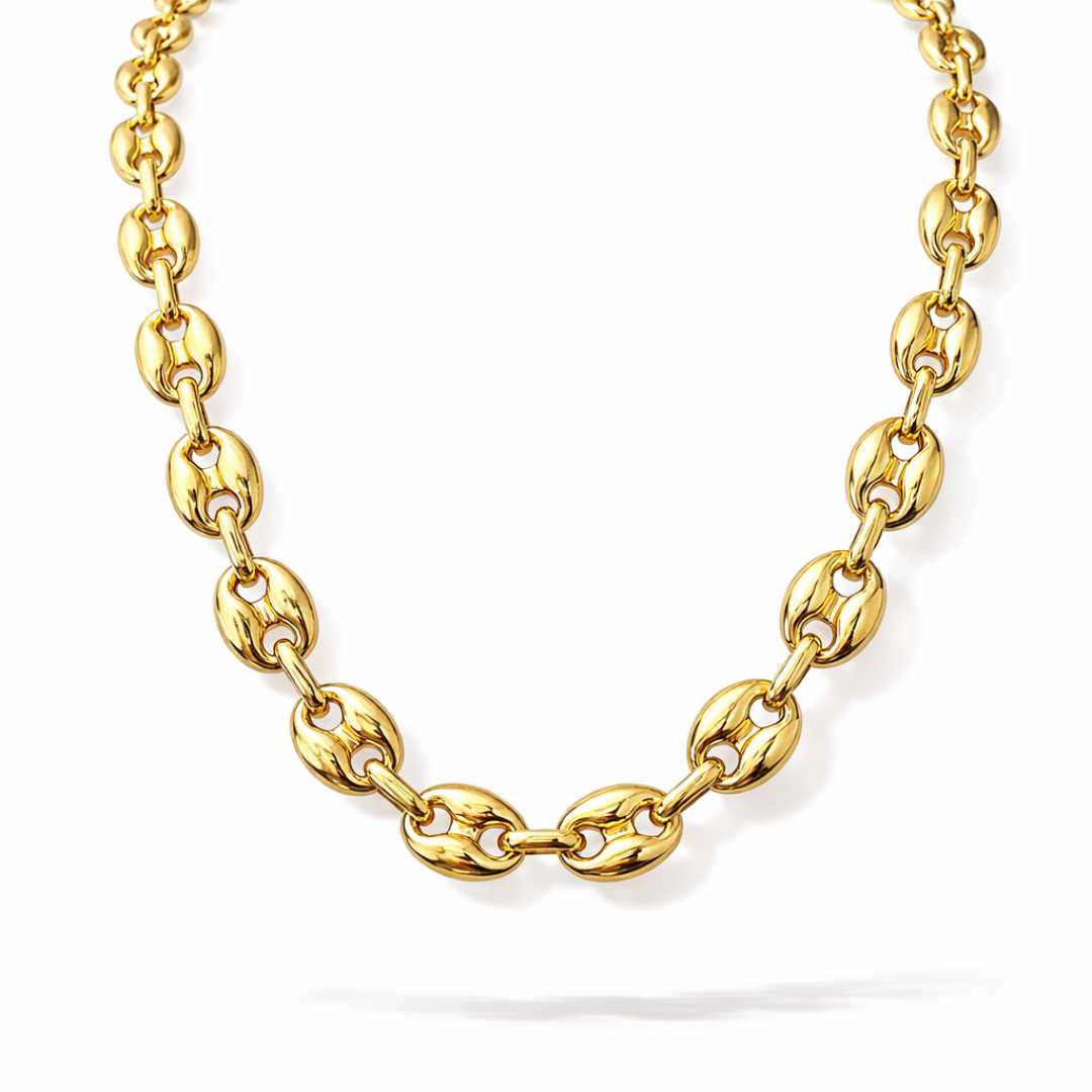 GOLD COFFEE BEAN NECKLACE