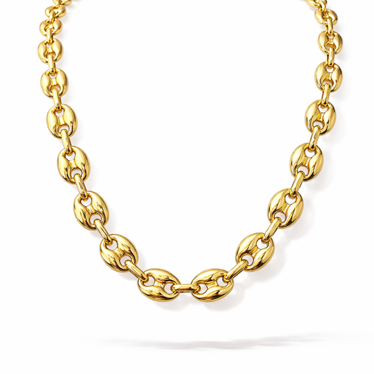 GOLD COFFEE BEAN NECKLACE