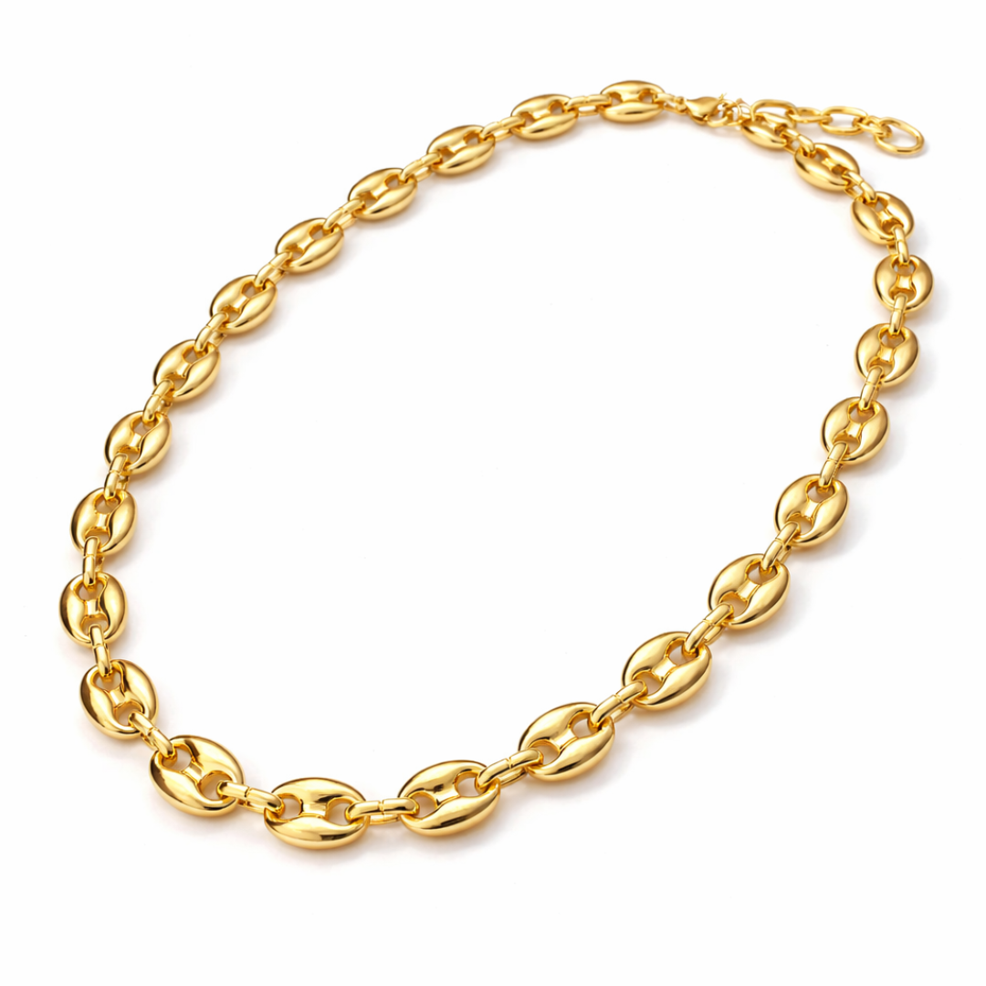 GOLD COFFEE BEAN NECKLACE