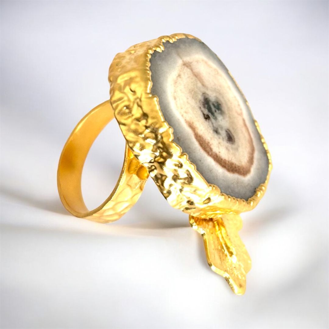 SOLAR AGATE RING