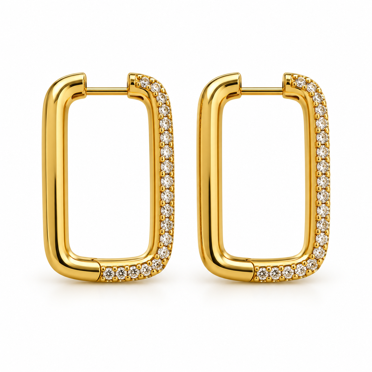 LUMIÈRE GOLD PAVÉ HOOPS