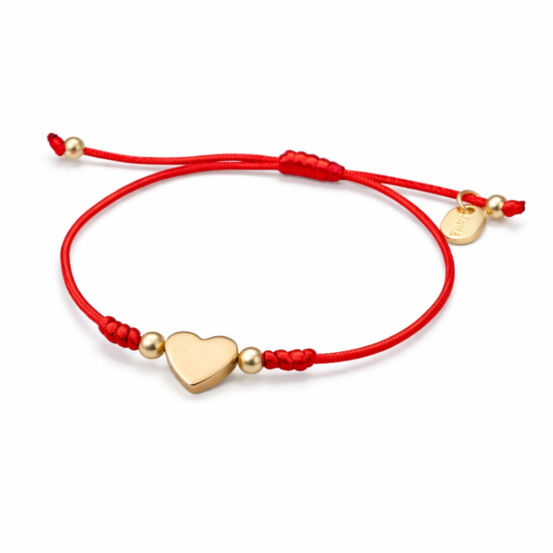 RED STRING HEART BRACELET