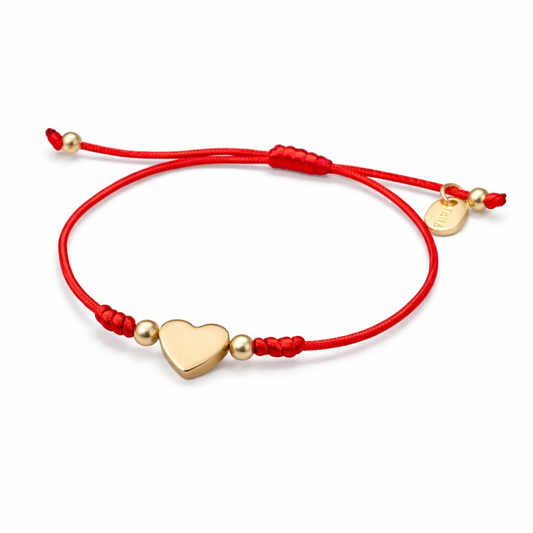 RED STRING HEART BRACELET