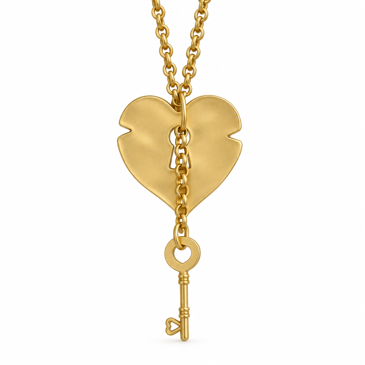 HEART-LEAF LOCK NECKLACE