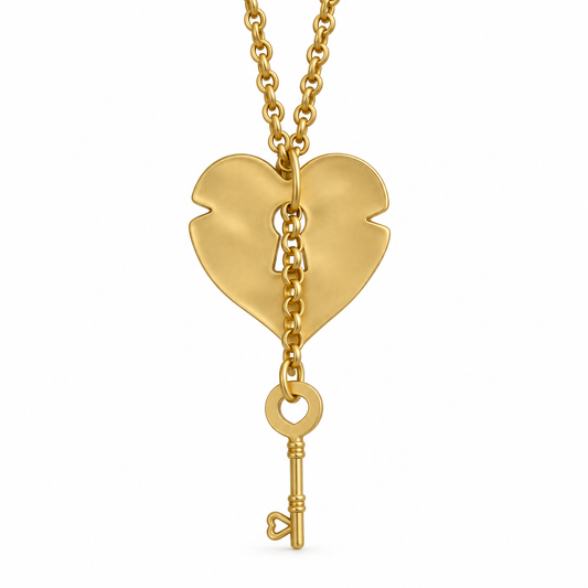 HEART-LEAF LOCK NECKLACE