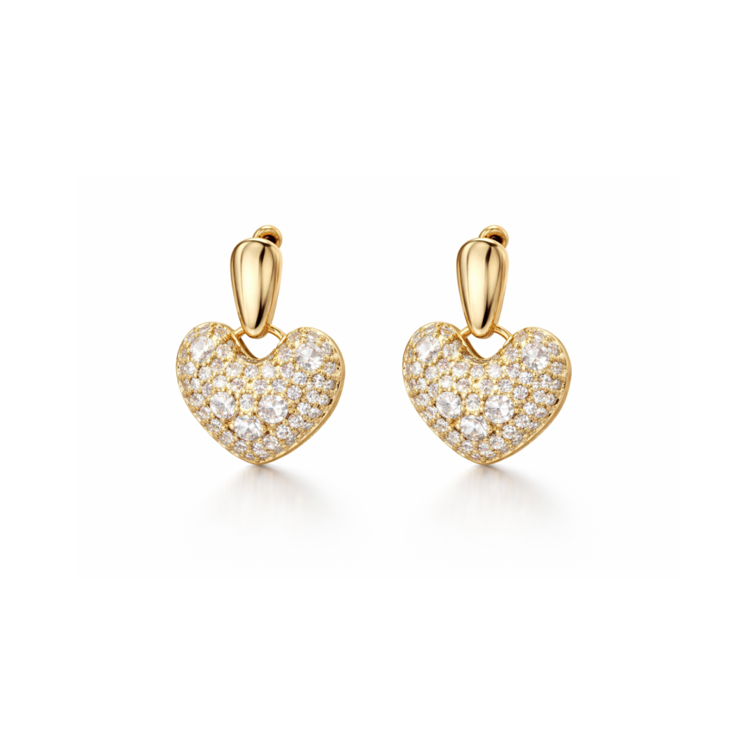 SPARKLE HEART EARRINGS