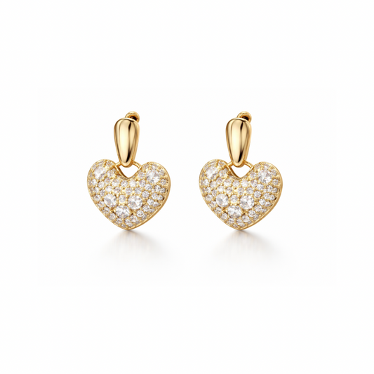 SPARKLE HEART EARRINGS