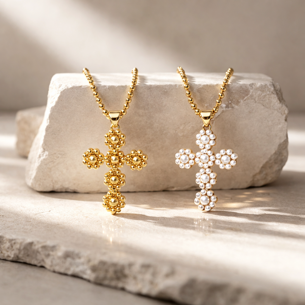 DUAL GRACE REVERSIBLE CROSS NECKLACE