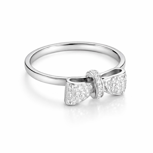 SILVER BOW RING