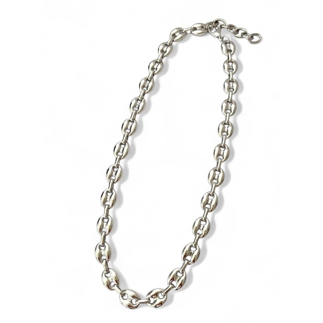 SILVER MARINER LINK NECKLACE
