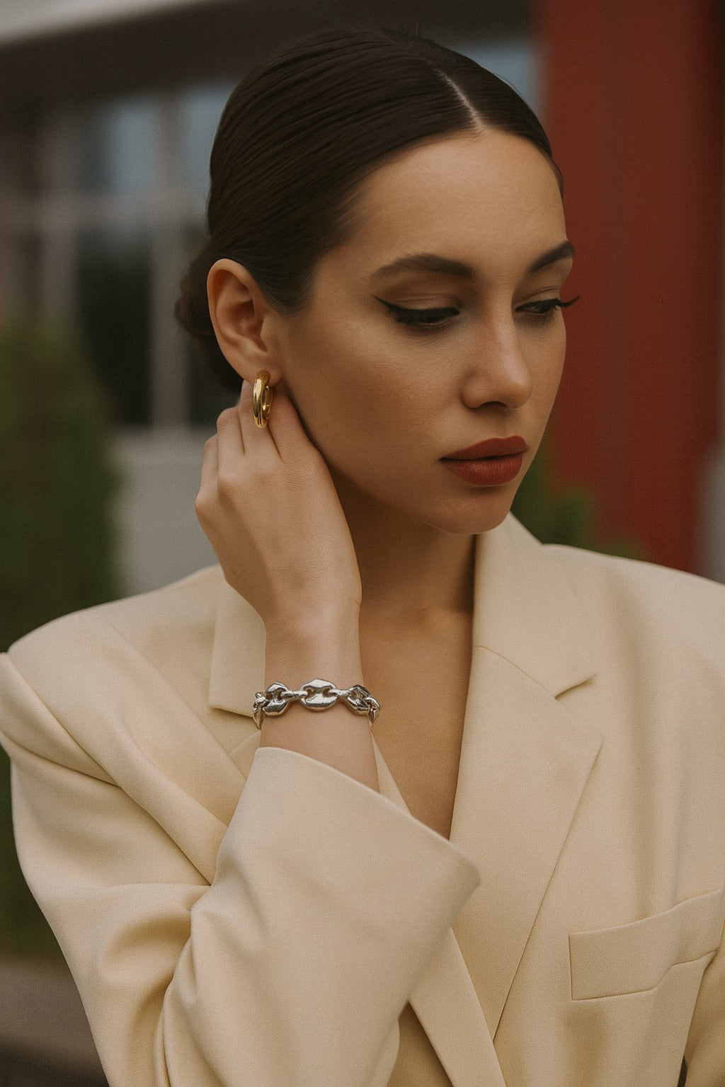 SILVER MARINER LINK BRACELET