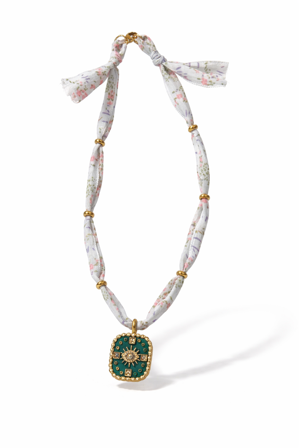 ISLA VERDE CHARM SCARF NECKLACE
