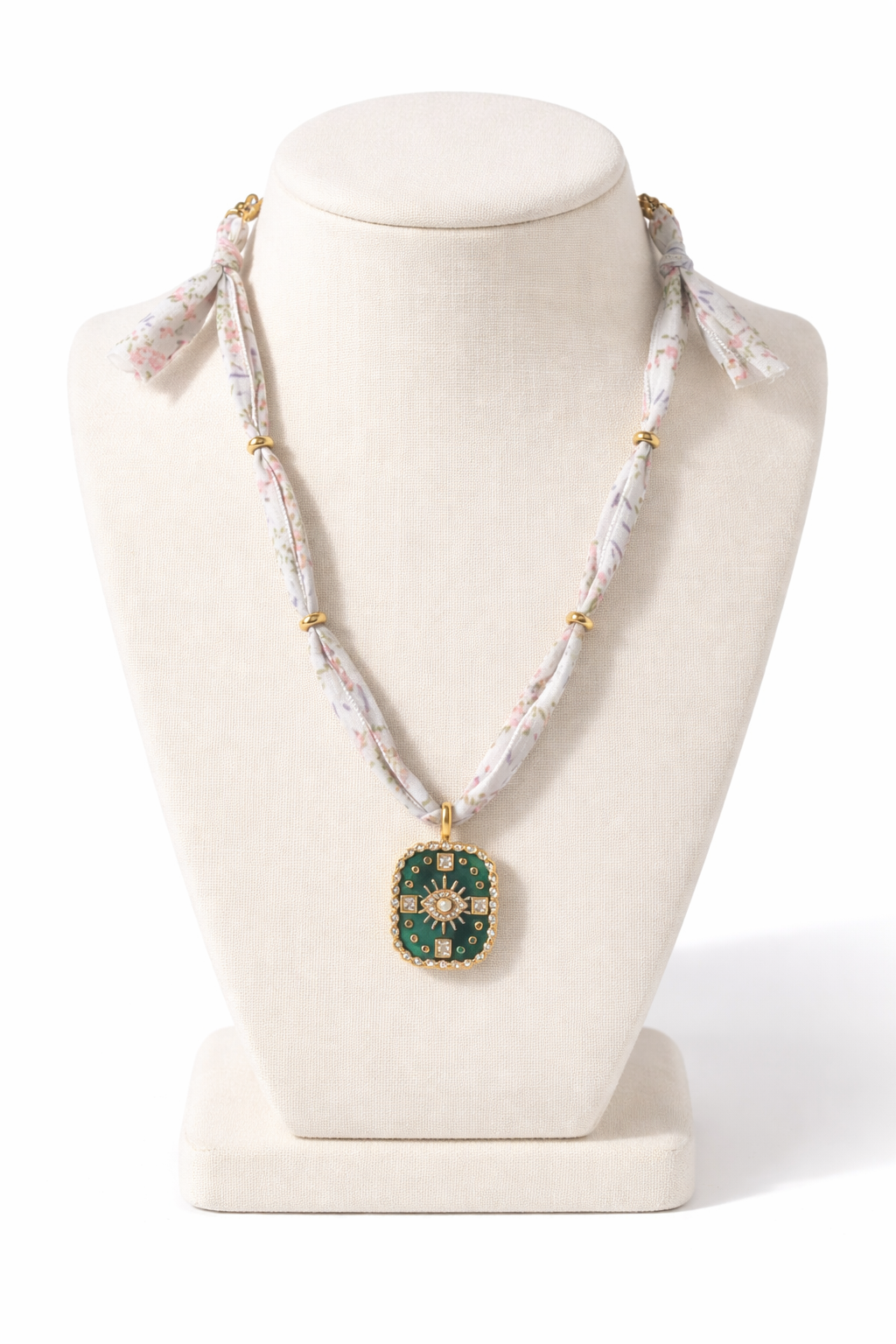 ISLA VERDE CHARM SCARF NECKLACE